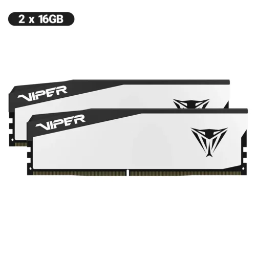 PATRIOT Viper Elite 5 DDR5 32GB 2x16GB 6000MHz CL30 White Desktop Gaming Memory Kit XMP 3.0 EXPO - VEB532G6030KW