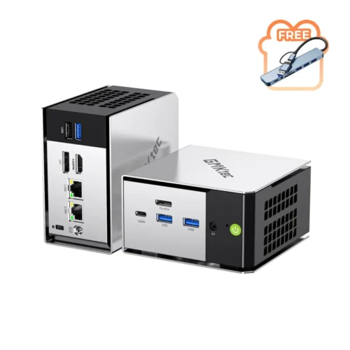 GMKtec NucBox M8 Mini PC - AMD Ryzen 5 PRO 6650H, 16GB LPDDR5, WiFi 6E, Dual 2.5G LAN - GMKtec Nucbox M8