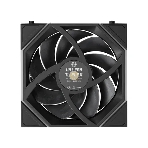 Lian Li UNI FAN TL Flex 120 Black 3-Pack - High Performance PWM Fan with Infinity Mirror ARGB - G9F.12TL1F3B.K0
