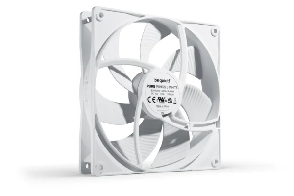 02_Pure_Wings_3_140mm_PWM_White BE QUIET! Pure Wings 3 140mm PWM White Rifle Bearing 1200RPM Low-Noise PC Case Fan - BL112