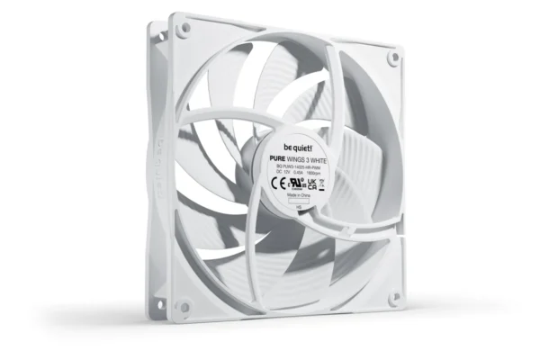 BE QUIET! Pure Wings 3 140mm PWM High-Speed White Closed Loop Motor 1800RPM Case Fan - BL113