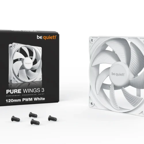 BE QUIET! Pure Wings 3 120mm PWM White Rifle Bearing 1600RPM Case Fan - BL110