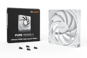 03_Pure_Wings_3_140mm_PWM_high-speed_White_packshot BE QUIET! Pure Wings 3 140mm PWM High-Speed White Closed Loop Motor 1800RPM Case Fan - BL113