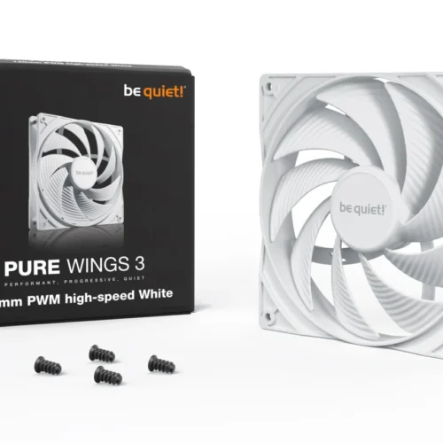 BE QUIET! Pure Wings 3 140mm PWM High-Speed White Closed Loop Motor 1800RPM Case Fan - BL113