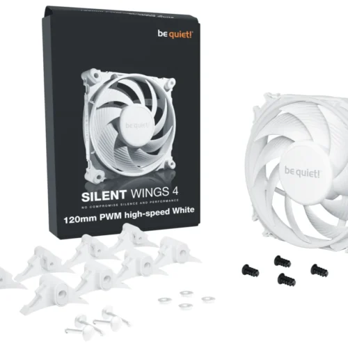BE QUIET! Silent Wings 4 120mm PWM High-Speed Case Fan White - BL115