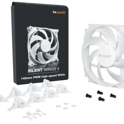 BE QUIET! Silent Wings 4 140mm PWM High-Speed White Fluid Dynamic Bearing 1900RPM Case Fan - BL117