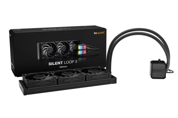 06_Silent_Loop_3_360mm BE QUIET! Silent Loop 3 360mm All-in-One Liquid CPU Cooler with ARGB Lighting and Silent Wings 4 Fans - BW025