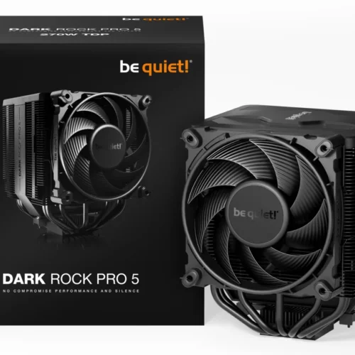 BE QUIET! Dark Rock Pro 5 Dual-Tower CPU Air Cooler with 7 Heat Pipes & Dual Silent Wings Fans - BK036