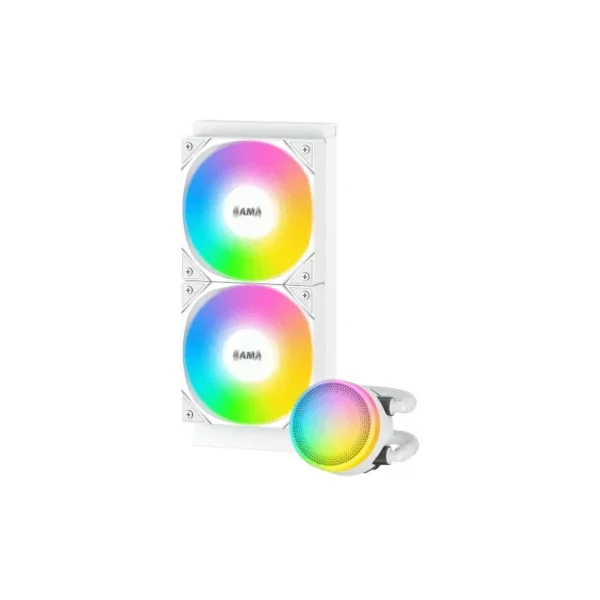 1747828403-02 SAMA L40 Liquid Cooler 240mm White ARGB AIO CPU Water Cooler for Intel LGA 1700 1851 AMD AM5 AM4 - L40-WHWAYXO2-G