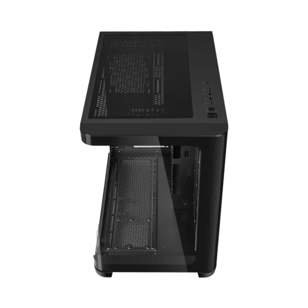 1763729848-V60E-02 SAMA - V60E Dual-Chamber Mid-Tower ATX PC Case - Tempered Glass - Black - V60E-BKADA0X1-GL