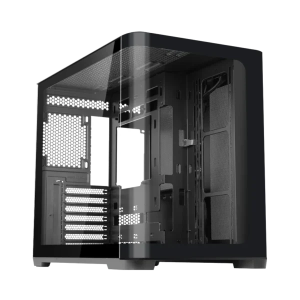 1763729854-V60E-05 SAMA - V60E Dual-Chamber Mid-Tower ATX PC Case - Tempered Glass - Black - V60E-BKADA0X1-GL
