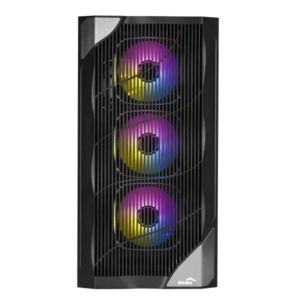 1764665922-DSC01354-1024x1024 SAMA V42 Mid-Tower ATX PC Case Wave Front Panel 4x ARGB PWM Fans Tempered Glass USB-C - V42-BKAMA4X1-GL