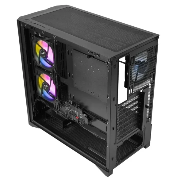 1764665931-DSC01471-1024x1024 SAMA V42 Mid-Tower ATX PC Case Wave Front Panel 4x ARGB PWM Fans Tempered Glass USB-C - V42-BKAMA4X1-GL