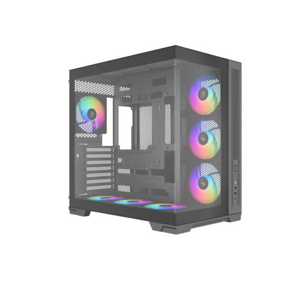 1773033367-V52.65-1024x1024 SAMA V52 ATX Mid Tower Gaming Case Dual Tempered Glass Panoramic 7x ARGB Fans USB-C - V52-BKADA7X1-GL