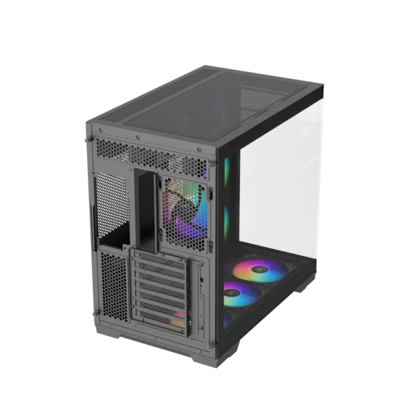 1773033412-V52.74-1024x1024 SAMA V52 ATX Mid Tower Gaming Case Dual Tempered Glass Panoramic 7x ARGB Fans USB-C - V52-BKADA7X1-GL