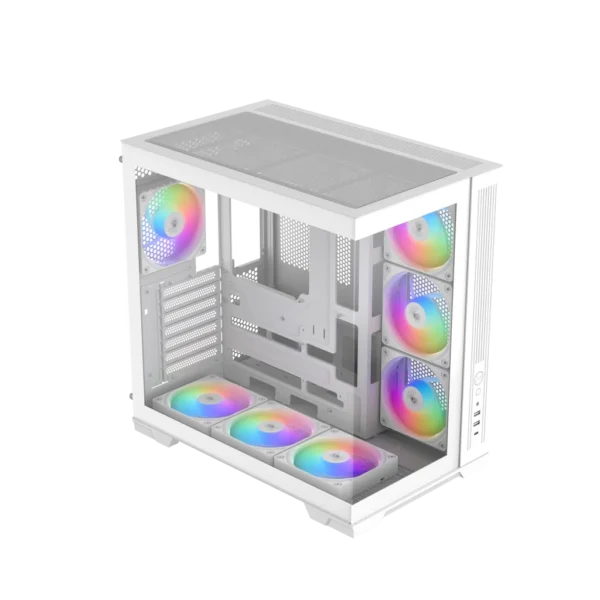 1773388637-V52.58-1024x1024 SAMA - V52 Mid-Tower ATX PC Case - Panoramic Dual Tempered Glass - 7x ARGB Fans - White - V52-WHADA7X1-GL
