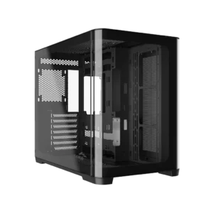 SAMA - V60E Dual-Chamber Mid-Tower ATX PC Case - Tempered Glass - Black - V60E-BKADA0X1-GL