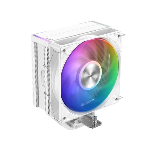 SAMA A40L White Single Tower ARGB CPU Air Cooler 240W TDP Hydro Bearing Fan - A40-WHWAYXOX-G