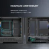 2AM-009W-000A6-07 SAMA S41 ATX Mid Tower Gaming Case High Airflow 12 Fan Support 4x ARGB Fans USB-C - S41-BKAMA4X1-GL