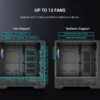 2AM-009W-000A6-08 SAMA S41 ATX Mid Tower Gaming Case High Airflow 12 Fan Support 4x ARGB Fans USB-C - S41-BKAMA4X1-GL