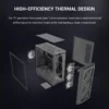 2AM-009W-000A6-10 SAMA S41 ATX Mid Tower Gaming Case High Airflow 12 Fan Support 4x ARGB Fans USB-C - S41-BKAMA4X1-GL
