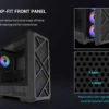 2AM-009W-000A6-11 SAMA S41 ATX Mid Tower Gaming Case High Airflow 12 Fan Support 4x ARGB Fans USB-C - S41-BKAMA4X1-GL