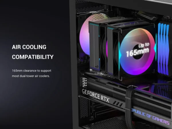 2AM-009W-000A6-13 SAMA S41 ATX Mid Tower Gaming Case High Airflow 12 Fan Support 4x ARGB Fans USB-C - S41-BKAMA4X1-GL
