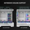 SAMA V43 White ATX Mid Tower Case 270° Panoramic Glass 6x 120mm ARGB PWM Fans - V43-WHADA6X1-GL