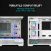 SAMA V43 White ATX Mid Tower Case 270° Panoramic Glass 6x 120mm ARGB PWM Fans - V43-WHADA6X1-GL