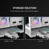 SAMA V43 White ATX Mid Tower Case 270° Panoramic Glass 6x 120mm ARGB PWM Fans - V43-WHADA6X1-GL