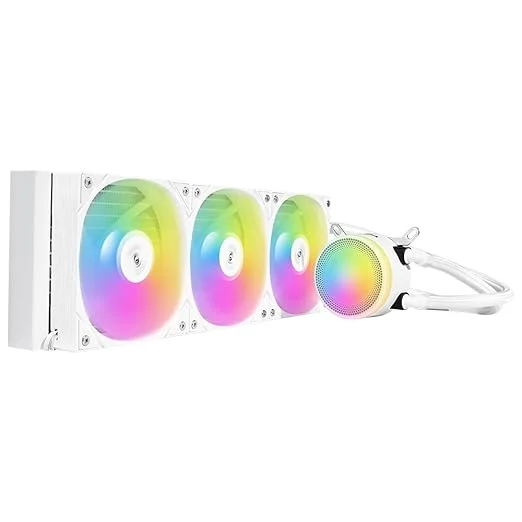 SAMA L60 White 360mm ARGB AIO Liquid CPU Cooling System PWM Fans Intel/AMD - L60-WHWAYXO3-G