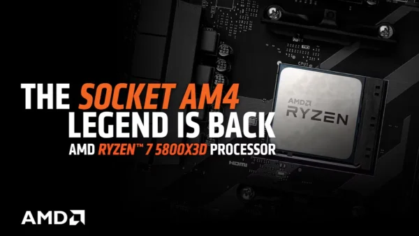 4921859-the-socket-am4-video AMD Ryzen 7 5800X3D 10th Anniversary Edition 8-Core 16-Thread 4.5GHz AM4 Desktop Processor 100-100000651POF