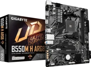 600 GIGABYTE B550M H ARGB AMD AM4 Micro ATX Motherboard PCIe 4.0 DDR4 - GA-B550M-H-ARGB