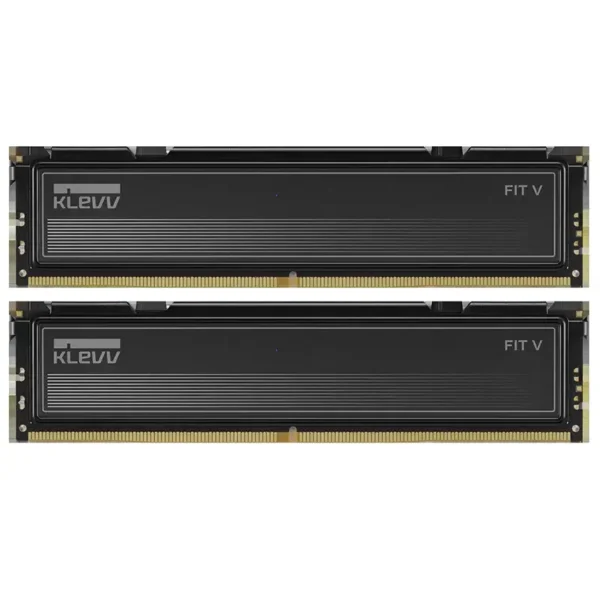 Klevv Fit V Black 32GB (2x16GB) DDR5-6000 CL28 Low Profile Desktop Memory KD5AGU880-60B280F