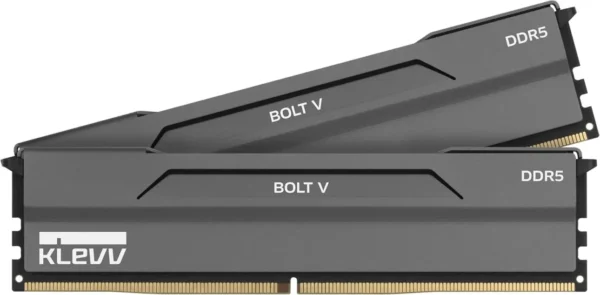 Klevv Bolt V 64GB (2x32GB) DDR5-6000 CL30 Charcoal Grey Low Profile Desktop Memory KD5BGUA80-60A300H