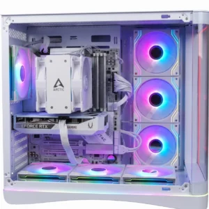 Monsoon Mid-Range White Edition 1080p and 1440p Gaming PC AMD Ryzen 5 9600X, RTX 5060 8GB, 16GB DDR5, 1TB Gen5 NVMe, Wi-Fi 7 Monsoon | Mid-Range White Edition 1080p and 1440p Gaming PC: AMD Ryzen 5 9600X, RTX 5060 8GB, 16GB DDR5, 1TB Gen5 NVMe, Wi-Fi 7