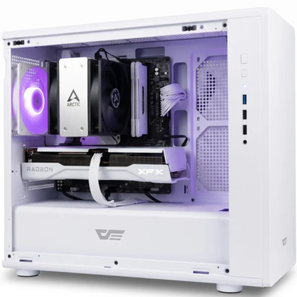 Azura Mid-Range White 1440p Gaming & Content Creation PC - AMD Ryzen 5 9600X, Radeon RX 9060 XT 16GB, 32GB DDR5 6000MHz, 1TB Gen4 NVMe, Wi-Fi 6E' Azura | Mid-Range White 1440p Gaming & Content Creation PC - AMD Ryzen 5 9600X, Radeon RX 9060 XT 16GB, 32GB DDR5 6000MHz, 1TB Gen4 NVMe, Wi-Fi 6E