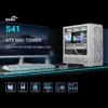 713BSDOTa4L._AC_SL1500_ SAMA S41 White ATX Mid Tower Gaming Case 12 Fan Support Tempered Glass 4x ARGB Fans - S41-WHAMA4X1-GL