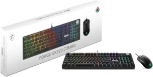 MSI Forge GK320 Combo - Wired Mechanical Red Switch Hot-Swappable Keyboard & 12800 DPI RGB Mouse - Forge GK320 Combo Red