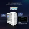 71kJ07J+kVL._AC_SX425_ SAMA S41 White ATX Mid Tower Gaming Case 12 Fan Support Tempered Glass 4x ARGB Fans - S41-WHAMA4X1-GL