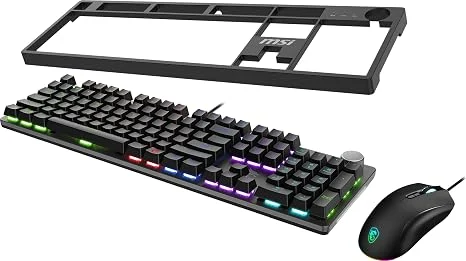 MSI Forge GK320 Combo - Wired Mechanical Red Switch Hot-Swappable Keyboard & 12800 DPI RGB Mouse - Forge GK320 Combo Red
