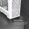 81CRFrZq3UL._AC_SX425_ SAMA S41 White ATX Mid Tower Gaming Case 12 Fan Support Tempered Glass 4x ARGB Fans - S41-WHAMA4X1-GL