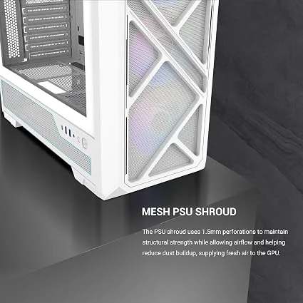 81CRFrZq3UL._AC_SX425_ SAMA S41 White ATX Mid Tower Gaming Case 12 Fan Support Tempered Glass 4x ARGB Fans - S41-WHAMA4X1-GL