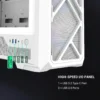81SHHubgluL._AC_SL1500_ SAMA S41 White ATX Mid Tower Gaming Case 12 Fan Support Tempered Glass 4x ARGB Fans - S41-WHAMA4X1-GL