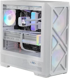 81dwIiQ1LmL._AC_SX425_ SAMA S41 White ATX Mid Tower Gaming Case 12 Fan Support Tempered Glass 4x ARGB Fans - S41-WHAMA4X1-GL