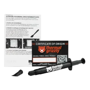 THERMAL GRIZZLY Aeronaut 1.5ml / 3.9g High Performance Thermal Paste Gray for CPU and GPU Cooling - TG-A-015-R