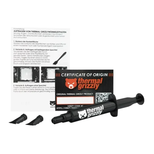 THERMAL GRIZZLY Hydronaut 3.0ml 7.8g Silicone-Free High Performance Thermal Paste Gray - TG-H-030-R