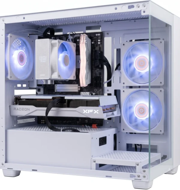 Lattice Mid-Range 1440p Gaming PC Package - AMD Ryzen 5 7500F - Radeon RX 9060 XT 16GB - 32GB DDR5 White Edition... Lattice | Mid-Range 1440p Gaming PC Package - AMD Ryzen 5 7500F - Radeon RX 9060 XT 16GB - 32GB DDR5 White Edition