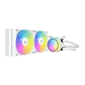 Layer5_7e9a9899-88f6-44d1-a81e-b8a58f520b1f SAMA L40 Liquid Cooler 240mm White ARGB AIO CPU Water Cooler for Intel LGA 1700 1851 AMD AM5 AM4 - L40-WHWAYXO2-G