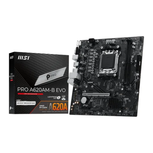 MSI PRO A620M-B EVO Micro ATX AM5 DDR5 PCIe 4.0 Motherboard - PRO A620M-B EVO